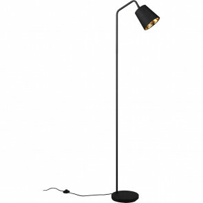 LED Vloerlamp - Trion Kido - E27 Fitting - Verstelbaar - Rond - Mat Zwart - Metaal 1
