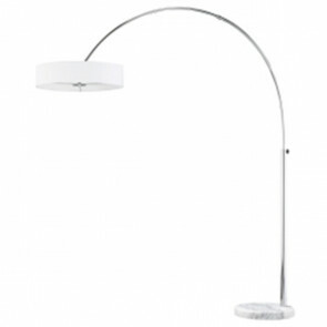 LED Vloerlamp - Trion Perezon - E27 Fitting - 3-lichts - Rond - Mat Wit - Aluminium