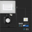 LED Bouwlamp 30 Watt met sensor - LED Schijnwerper - Viron Dana - Helder/Koud Wit 6400K - Spatwaterdicht IP44 - Mat Zwart - Aluminium 6
