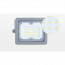 LED Bouwlamp - Aigi Zuino - 50 Watt - Helder/Koud Wit 6500K - Waterdicht IP65 - Kantelbaar - Mat Grijs - Aluminium 7