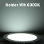 LED Downlight 6 Pack - Opbouw - 12W - Helder/Koud Wit 6000K - Rond - Mat Wit - Aluminium - Ø170mm 5