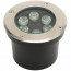 LED Grondspot - Aruz - Inbouw Rond - 6W - Waterdicht IP67 - Natuurlijk Wit 4000K - Rond - Mat Chroom - RVS