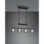 LED Hanglamp - Hangverlichting - Trion Bidon - E27 Fitting - 4-lichts - Rechthoek - Mat Zwart - Aluminium 10
