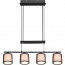 LED Hanglamp - Hangverlichting - Trion Bidon - E27 Fitting - 4-lichts - Rechthoek - Mat Zwart - Aluminium 2