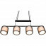 LED Hanglamp - Hangverlichting - Trion Bidon - E27 Fitting - 4-lichts - Rechthoek - Mat Zwart - Aluminium 4