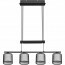 LED Hanglamp - Hangverlichting - Trion Bidon - E27 Fitting - 4-lichts - Rechthoek - Mat Zwart - Aluminium 6