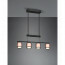 LED Hanglamp - Hangverlichting - Trion Bidon - E27 Fitting - 4-lichts - Rechthoek - Mat Zwart - Aluminium 7