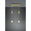 LED Hanglamp - Hangverlichting - Trion Franco - 14.4W - 2-lichts - Warm Wit 3000K - Rond - Mat Goud - Aluminium 10