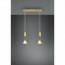 LED Hanglamp - Hangverlichting - Trion Franco - 14.4W - 2-lichts - Warm Wit 3000K - Rond - Mat Goud - Aluminium 12
