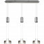 LED Hanglamp - Hangverlichting - Trion Franco - 21.6W - 3-lichts - Warm Wit 3000K - Rond - Mat Nikkel - Aluminium 2