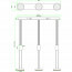 LED Hanglamp - Hangverlichting - Trion Franco - 21.6W - 3-lichts - Warm Wit 3000K - Rond - Mat Nikkel - Aluminium Lijntekening