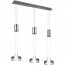 LED Hanglamp - Hangverlichting - Trion Franco - 21.6W - 3-lichts - Warm Wit 3000K - Rond - Mat Nikkel - Aluminium
