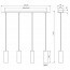 LED Hanglamp - Trion Mary - GU10 Fitting - 4-lichts - Rechthoek - Mat Wit - Aluminium Lijntekening