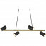 LED Hanglamp - Trion Milona - GU10 Fitting - 4-lichts - Rond - Mat Zwart/Goud - Aluminium 3