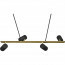 LED Hanglamp - Trion Milona - GU10 Fitting - 4-lichts - Rond - Mat Zwart/Goud - Aluminium 4