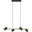 LED Hanglamp - Trion Milona - GU10 Fitting - 4-lichts - Rond - Mat Zwart/Goud - Aluminium 6