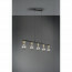 LED Hanglamp - Trion Zuncka - E27 Fitting - 5-lichts - Rechthoek - Mat Zwart/Goud - Aluminium 7