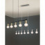 LED Hanglamp - Trion Zuncka - E27 Fitting - 5-lichts - Rechthoek - Mat Zwart/Goud - Aluminium 9