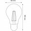 LED Lamp 10 Pack - Filament - E27 Fitting - 6W - Warm Wit 2700K Lijntekening