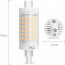 LED Lamp - Aigi - R7S Fitting - 7W - Warm Wit 3000K Lijntekening