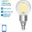 LED Lamp - Filament - Smart LED - Aigi Delano - Bulb G45 - 4.5W - E14 Fitting - Slimme LED - Wifi LED + Bluetooth - Aanpasbare Kleur - Transparant Helder - Glas 2