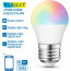 LED Lamp - Smart LED - Aigi Lexus - Bulb G45 - 6.5W - E27 Fitting - Slimme LED - Wifi LED + Bluetooth - RGB + Aanpasbare Kleur - Mat Wit - Kunststof 2