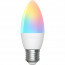 LED Lamp - Smart LED - Aigi Loney - Bulb C37 - 6.5W - E27 Fitting - Slimme LED - Wifi LED - RGB - Aanpasbare Kleur - Mat Wit - Kunststof