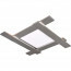 LED Plafondlamp - Plafondverlichting - Trion Balfy - 20W - Warm Wit 3000K - Vierkant - Mat Nikkel - Aluminium 2