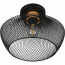 LED Plafondlamp - Plafondverlichting - Trion Jenna - E27 Fitting - Rond - Mat Zwart - Aluminium 4