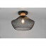 LED Plafondlamp - Plafondverlichting - Trion Jenna - E27 Fitting - Rond - Mat Zwart - Aluminium 5