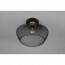 LED Plafondlamp - Plafondverlichting - Trion Jenna - E27 Fitting - Rond - Mat Zwart - Aluminium 7
