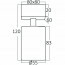 LED Plafondspot - Brinton Betin - GU10 Fitting - 1-lichts - Rond - Mat Zwart - Kantelbaar - Aluminium - Philips - CorePro 827 36D - 4.6W - Warm Wit 2700K Lijntekening