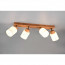 LED Plafondspot - Plafondverlichting - Trion Asmara - E14 Fitting - 4-lichts - Rechthoek - Mat Bruin - Hout 5