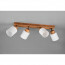 LED Plafondspot - Plafondverlichting - Trion Asmara - E14 Fitting - 4-lichts - Rechthoek - Mat Bruin - Hout 6