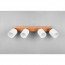 LED Plafondspot - Plafondverlichting - Trion Asmara - E14 Fitting - 4-lichts - Rechthoek - Mat Bruin - Hout 7