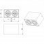LED Plafondspot - Trion Bisqy - GU10 Fitting - 2-lichts - Rechthoek - Mat Zwart - Aluminium Lijntekening