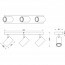LED Plafondspot - Trion Milona - GU10 Fitting - 3-lichts - Rond - Mat Nikkel - Aluminium Lijntekening
