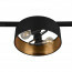 LED Railverlichting - Plafondlamp - Plafondverlichting - Trion Dual Hostons - 2 Fase - E27 Fitting - Rond - Mat Zwart/Goud - Textiel 4
