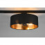 LED Railverlichting - Plafondlamp - Plafondverlichting - Trion Dual Hostons - 2 Fase - E27 Fitting - Rond - Mat Zwart/Goud - Textiel 5