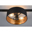LED Railverlichting - Plafondlamp - Plafondverlichting - Trion Dual Hostons - 2 Fase - E27 Fitting - Rond - Mat Zwart/Goud - Textiel 6