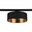 LED Railverlichting - Plafondlamp - Plafondverlichting - Trion Dual Hostons - 2 Fase - E27 Fitting - Rond - Mat Zwart/Goud - Textiel 3