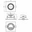 LED Spot - Inbouwspot - Facto Niron - 7W - Helder/Koud Wit 6000K - Mat Wit - Vierkant - Kantelbaar Lijntekening