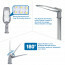 LED Straatlamp - Aigi Animo - 100W - Helder/Koud Wit 6500K - Waterdicht IP65 - Mat Grijs - Aluminium 5