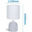 LED Tafellamp - Tafelverlichting - Aigi Cruni - E14 Fitting - Rond - Mat Wit - Keramiek Lijntekening