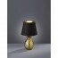LED Tafellamp - Trion Pinaply - E14 Fitting - Rond - Mat Goud - Keramiek/Textiel 2