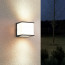 LED Tuinverlichting - Buitenlamp - Wandlamp - Trion Lera - 8W - Warm Wit 3000K - Vierkant - Mat Zwart - Aluminium 2