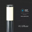 LED Tuinverlichting - Staande Buitenlamp - Viron Stobo - E27 Fitting - Rond - Mat Zwart - Aluminium - 45cm 2