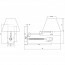 OSRAM - LED Wandlamp - Trion Hotia - E14 Fitting - 3W - Warm Wit 3000K - Vierkant - Mat Grijs - Aluminium Lijntekening