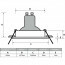 PHILIPS - LED Spot Set - CorePro 827 36D - Pragmi Pollon Pro - GU10 Fitting - Inbouw Vierkant - Mat Zwart - 3.5W - Warm Wit 2700K - Verdiept - 82mm Lijntekening