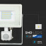 SAMSUNG - LED Bouwlamp 20 Watt met Sensor - LED Schijnwerper - Viron Dana - Natuurlijk Wit 4000K - Mat Wit - Aluminium 7